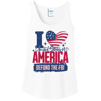 Defund The FBI MAGA Conservative Republican Fourth Of July Ladies Essential Tank