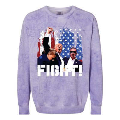 Donald Trump Fist Pump Colorblast Crewneck Sweatshirt