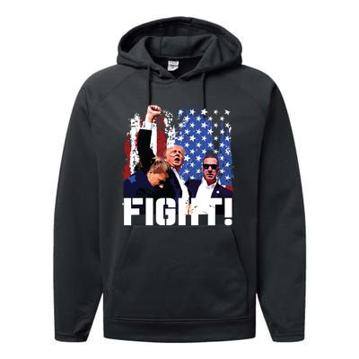 Donald Trump Fist Pump Performance Fleece Hoodie