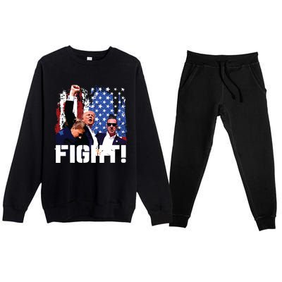 Donald Trump Fist Pump Premium Crewneck Sweatsuit Set