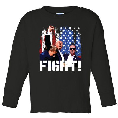 Donald Trump Fist Pump Toddler Long Sleeve Shirt