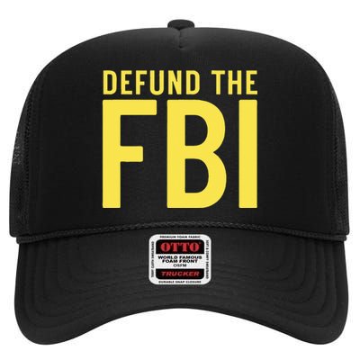 Defund the FBI AntiGovernment Political High Crown Mesh Back Trucker Hat