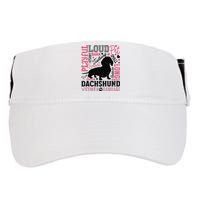 Dachshund Typography Funny Word Art Dog Lover  Gift Adult Drive Performance Visor