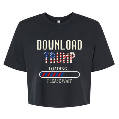 Download Trump Funny Loading Bar Trump Election 2024 Bella+Canvas Jersey Crop Tee