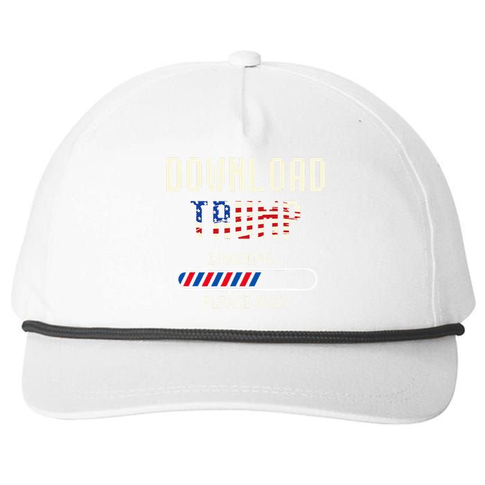 Download Trump Funny Loading Bar Trump Election 2024 Snapback Five-Panel Rope Hat