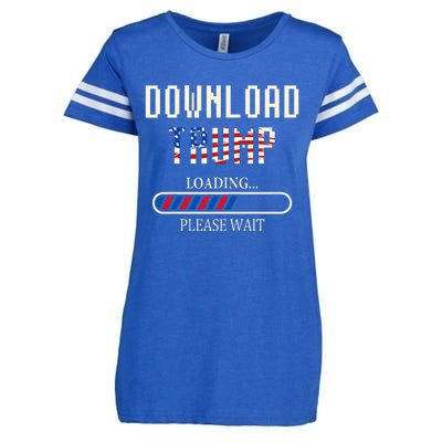 Download Trump Funny Loading Bar Trump Election 2024 Enza Ladies Jersey Football T-Shirt