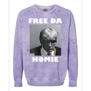 Donald Trump Free Da Homie Colorblast Crewneck Sweatshirt