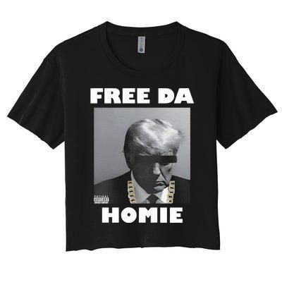 Donald Trump Free Da Homie Women's Crop Top Tee