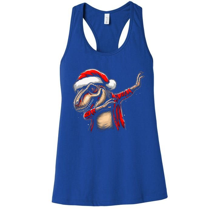 Dabbing Trex Funny Christmas Dab Dance Funny Christmas Gift Women's Racerback Tank