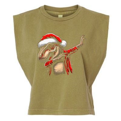 Dabbing Trex Funny Christmas Dab Dance Funny Christmas Gift Garment-Dyed Women's Muscle Tee