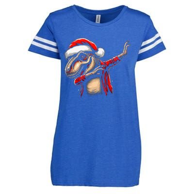 Dabbing Trex Funny Christmas Dab Dance Funny Christmas Gift Enza Ladies Jersey Football T-Shirt