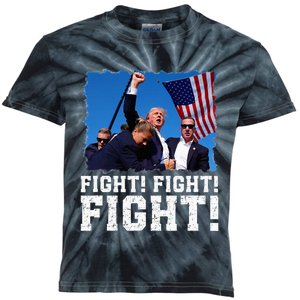 Donald Trump Fight Fighting Fighters Supporters Kids Tie-Dye T-Shirt