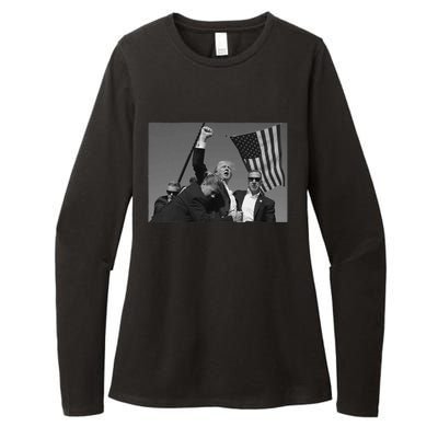 Donald Trump Fist Pump Womens CVC Long Sleeve Shirt