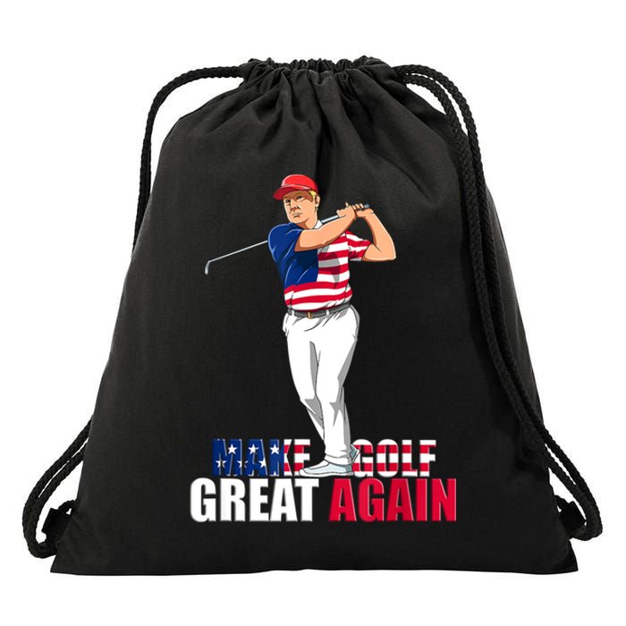 Donald Trump Funny Golf Gift Drawstring Bag