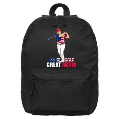 Donald Trump Funny Golf Gift 16 in Basic Backpack