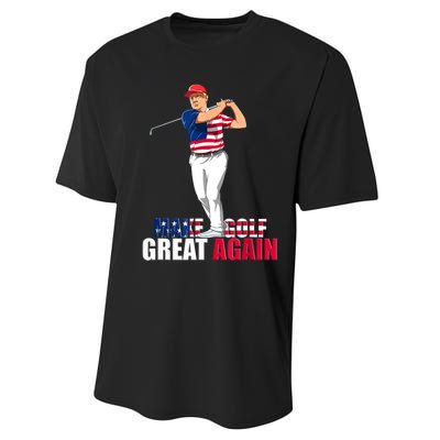 Donald Trump Funny Golf Gift Performance Sprint T-Shirt