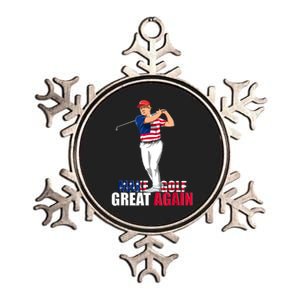 Donald Trump Funny Golf Gift Metallic Star Ornament