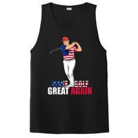 Donald Trump Funny Golf Gift PosiCharge Competitor Tank