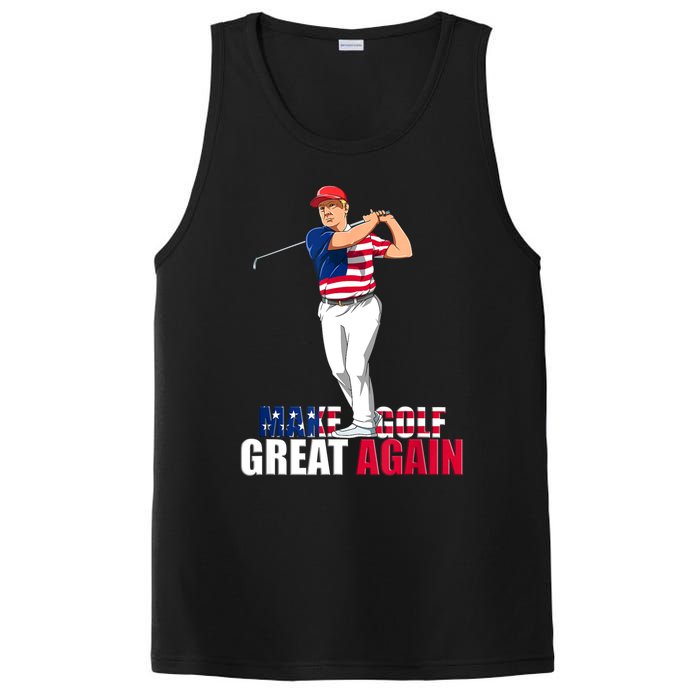 Donald Trump Funny Golf Gift PosiCharge Competitor Tank