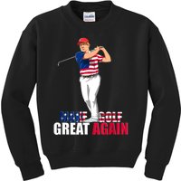 Donald Trump Funny Golf Gift Kids Sweatshirt