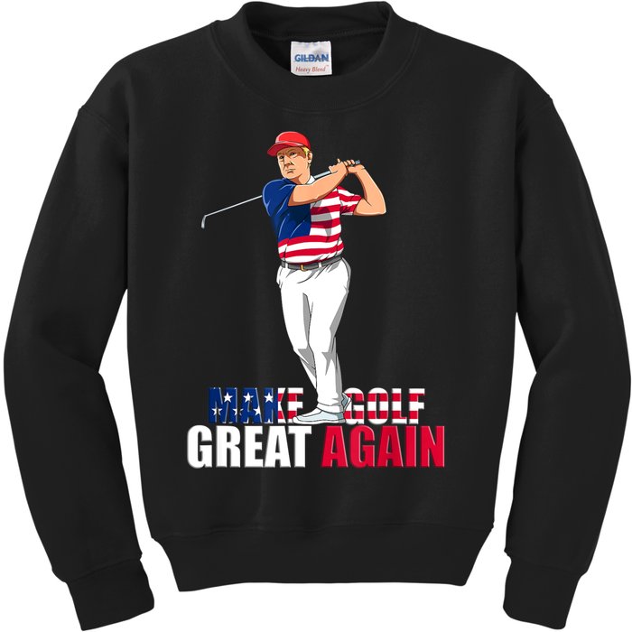 Donald Trump Funny Golf Gift Kids Sweatshirt