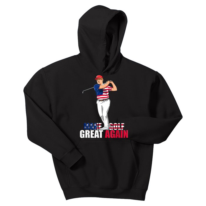 Donald Trump Funny Golf Gift Kids Hoodie