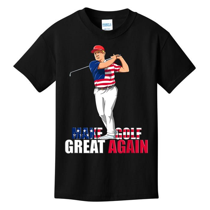 Donald Trump Funny Golf Gift Kids T-Shirt