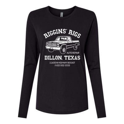 Dillon Texas Football Fan Auto Repair Riggins Rigs Gift Womens Cotton Relaxed Long Sleeve T-Shirt