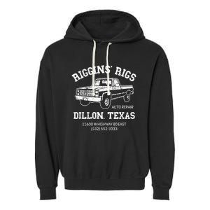 Dillon Texas Football Fan Auto Repair Riggins Rigs Garment-Dyed Fleece Hoodie