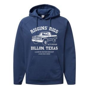 Dillon Texas Football Fan Auto Repair Riggins Rigs Performance Fleece Hoodie