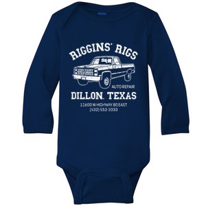 Dillon Texas Football Fan Auto Repair Riggins Rigs Baby Long Sleeve Bodysuit