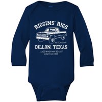 Dillon Texas Football Fan Auto Repair Riggins Rigs Baby Long Sleeve Bodysuit