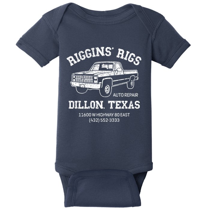 Dillon Texas Football Fan Auto Repair Riggins Rigs Baby Bodysuit