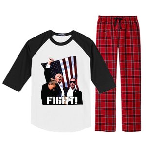 Donald Trump Fight Fighting Fighters Supporters Americans Raglan Sleeve Pajama Set