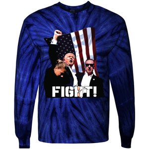 Donald Trump Fight Fighting Fighters Supporters Americans Tie-Dye Long Sleeve Shirt