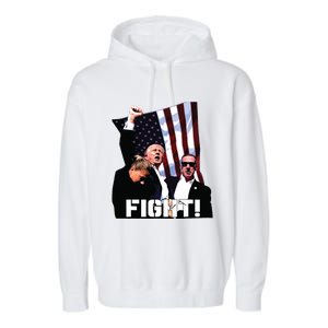 Donald Trump Fight Fighting Fighters Supporters Americans Garment-Dyed Fleece Hoodie