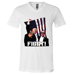 Donald Trump Fight Fighting Fighters Supporters Americans V-Neck T-Shirt