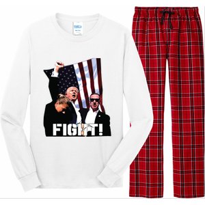 Donald Trump Fight Fighting Fighters Supporters Americans Long Sleeve Pajama Set