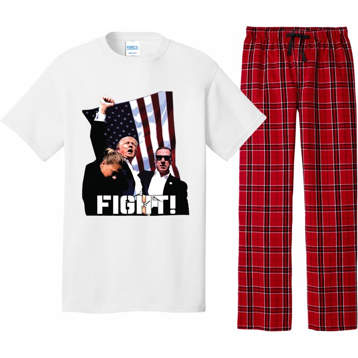 Donald Trump Fight Fighting Fighters Supporters Americans Pajama Set