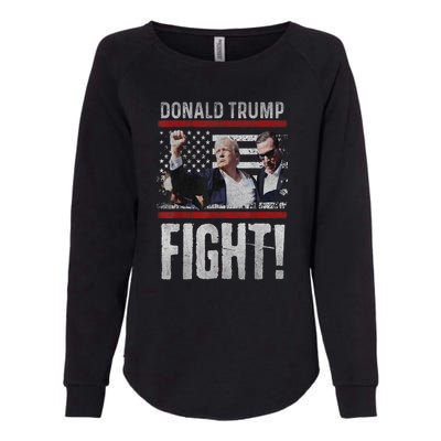 Donald Trump Fist American Flag Trump Fight Gift Womens California Wash Sweatshirt