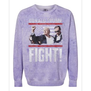 Donald Trump Fist American Flagtee Trump Fight Colorblast Crewneck Sweatshirt