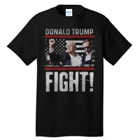 Donald Trump Fist American Flagtee Trump Fight Tall T-Shirt