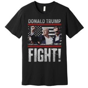 Donald Trump Fist American Flagtee Trump Fight Premium T-Shirt