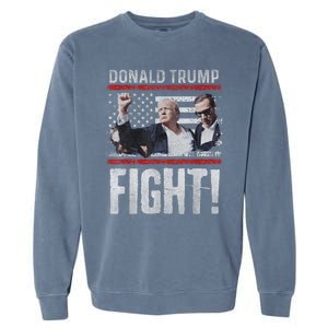 Donald Trump Fist American Flagtee Trump Fight Garment-Dyed Sweatshirt