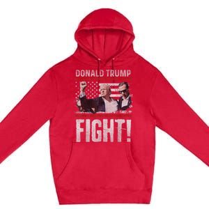 Donald Trump Fist American Flagtee Trump Fight Premium Pullover Hoodie