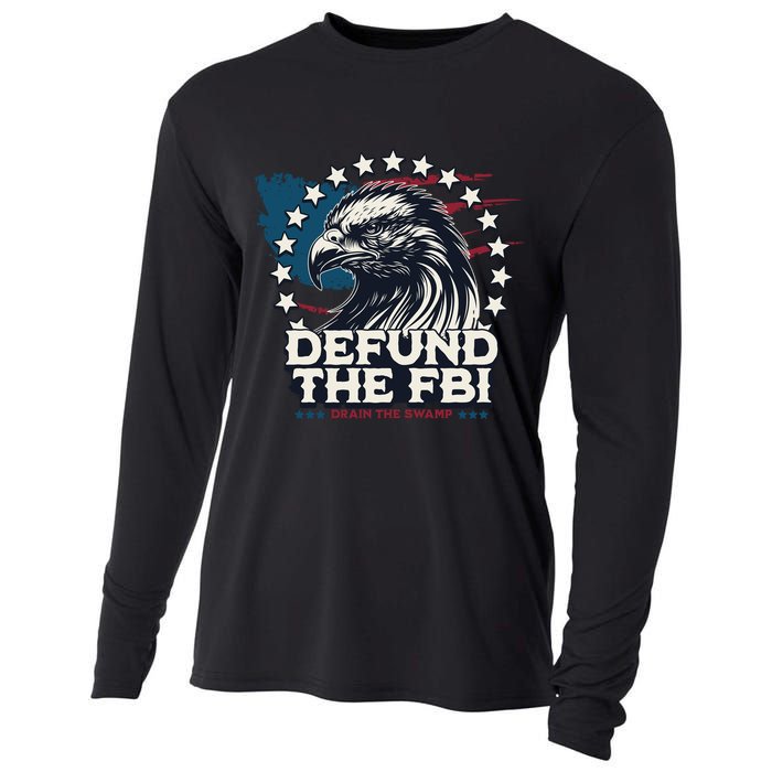 Defund The FBI MAGAConservative Republican Fourth Of July Cooling Performance Long Sleeve Crew