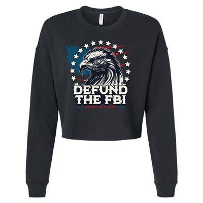 Defund The FBI MAGAConservative Republican Fourth Of July Cropped Pullover Crew
