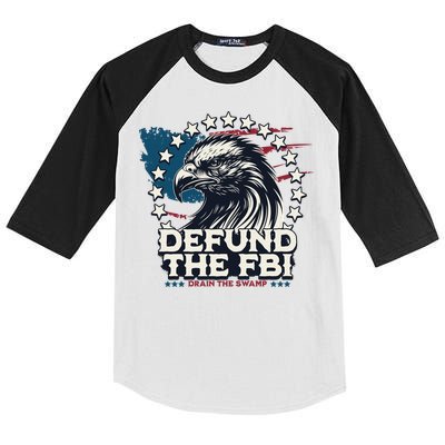 Defund The FBI MAGAConservative Republican Fourth Of July Kids Colorblock Raglan Jersey