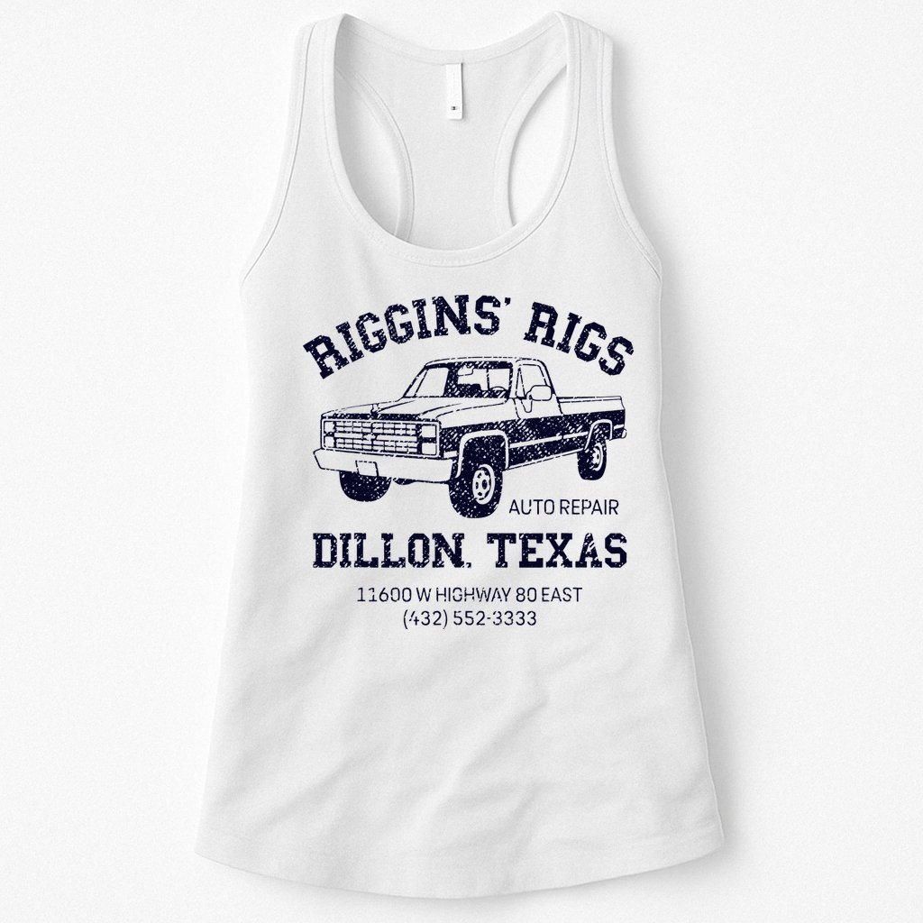 Dillon Texas Friday Night Football Player Fan Riggins Rigs Womens Tank Top