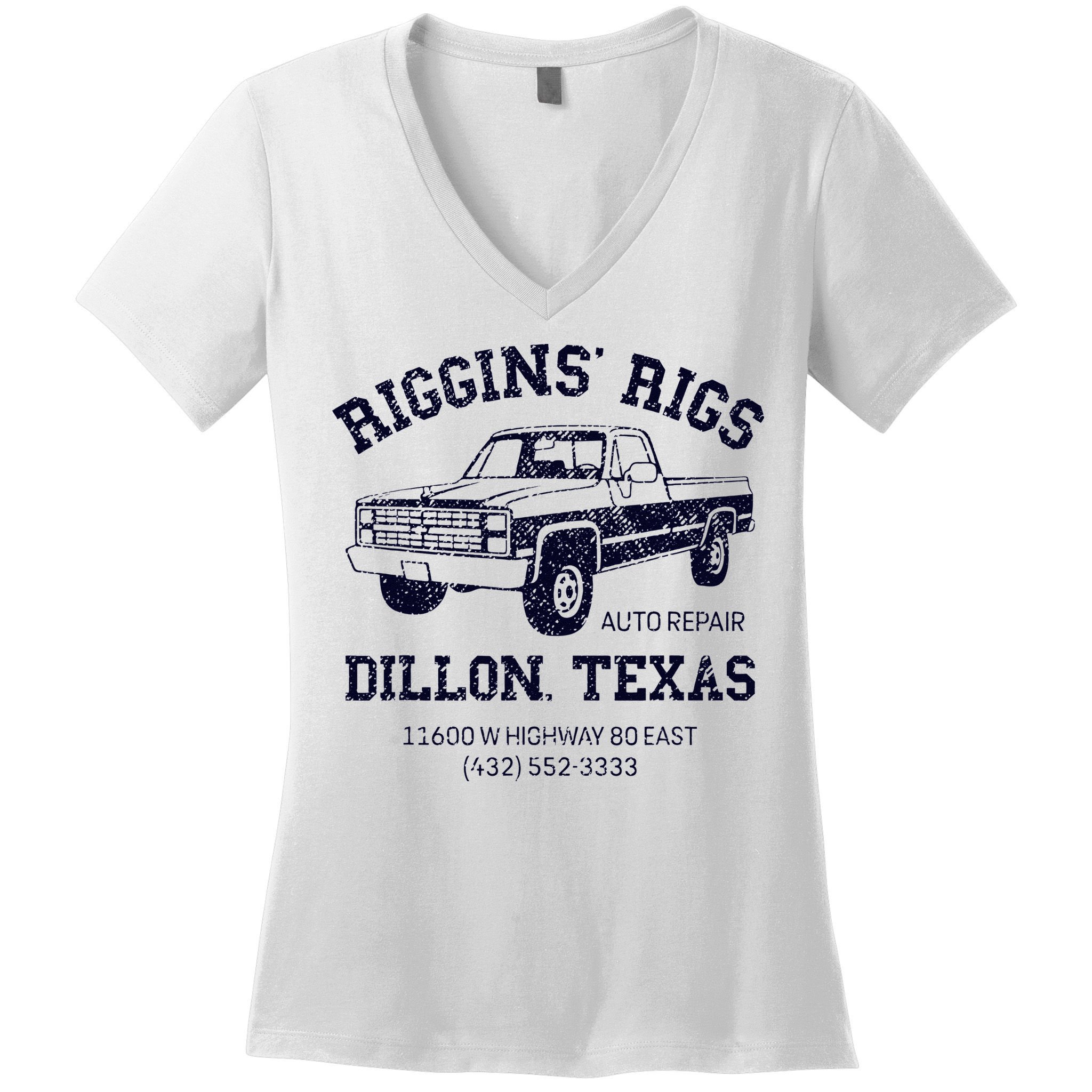Dillon Texas Friday Night Football Player Fan Riggins Rigs Women's V-Neck T-Shirt